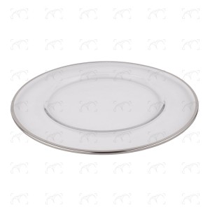 Sottopiatto Rialto vetro ø 32 filo platino