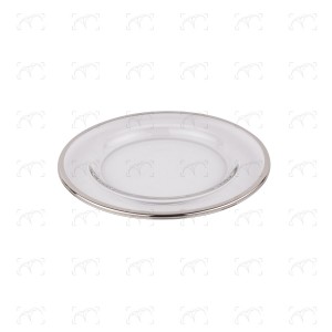 Piatto piano rialto vetro ø 15 filo platino