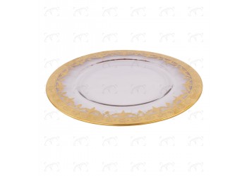 Collezione Versailes sottopiatto in vetro  ø 35 decoro oro zecchino