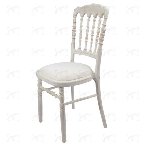 Sedia Parigina legno Avorio decapato