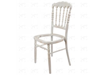 Sedia Parigina legno Avorio decapato